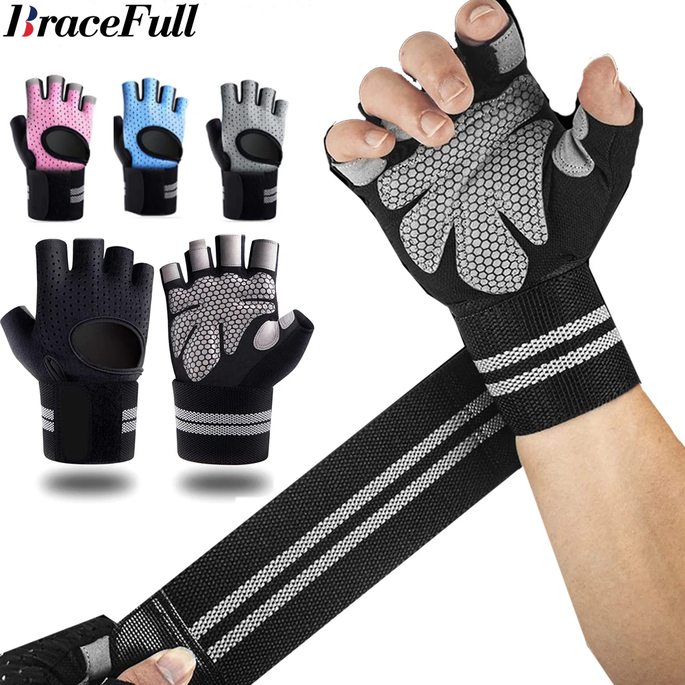 1Pair Half Finger Gym Fitness  - Crossfit Workout With Equipment 评论和价格