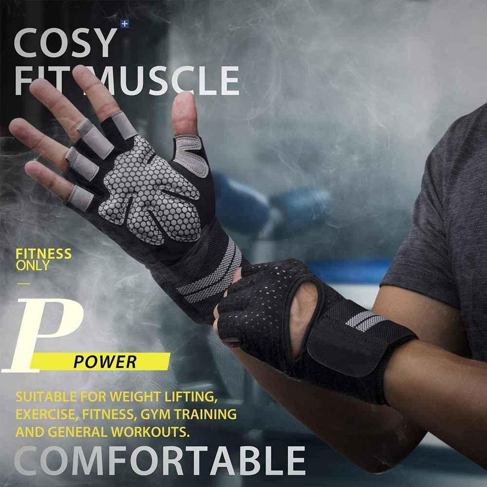 1Pair Half Finger Gym Fitness  - Crossfit Workout With Equipment 评论和价格