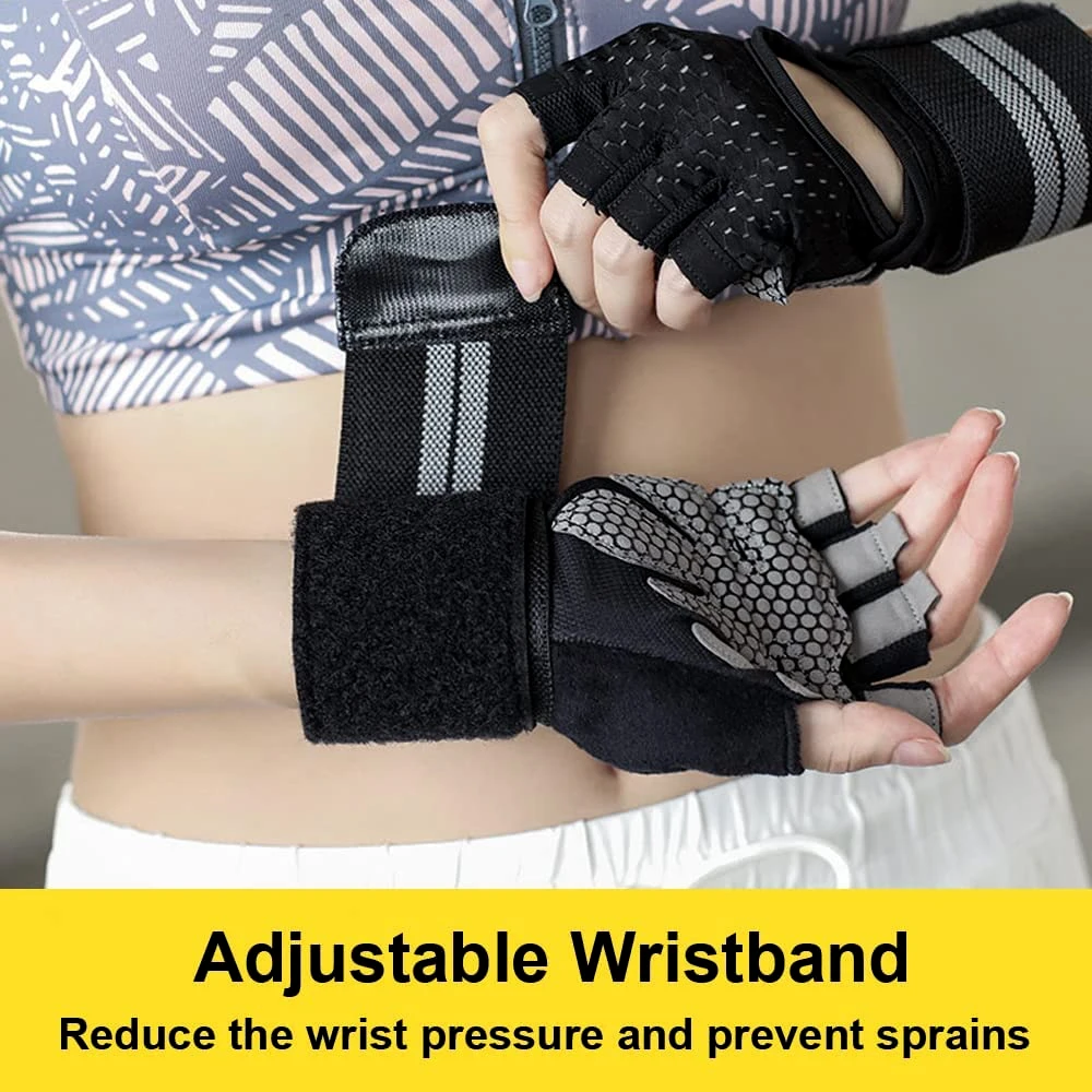 1Pair Half Finger Gym Fitness  - Crossfit Workout With Equipment 评论和价格
