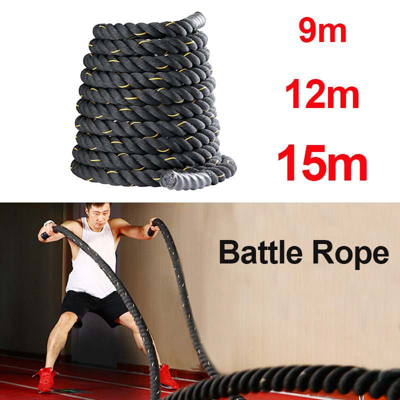 9M/12M/15M Fitness Battle Rope - Crossfit Workout With Equipment 评论和价格